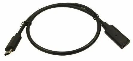 Produktfoto 1 von RS PRO Stecker IC-Buchse USB-Kabel, USB Typ C Buchse / USB Typ C, 500 mm USB 3.1 Schwarz