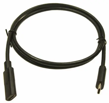 Produktfoto 1 von RS PRO Stecker IC-Buchse USB-Kabel, USB Typ C Buchse / USB Typ C, 1 m USB 3.1 Schwarz
