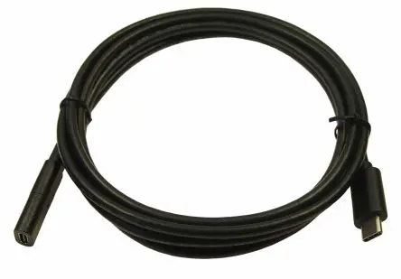 Produktfoto 1 von RS PRO Stecker IC-Buchse USB-Kabel, USB Typ C Buchse / USB Typ C, 2 m USB 3.1 Schwarz