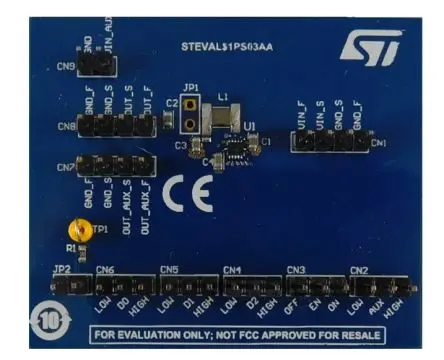 Produktfoto 1 von STMicroelectronics ST1PS03AQTR Evaluierungsplatine, STEVAL-1PS03A Abwärtswandler, für Netzteile und Wandler