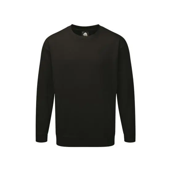 Orn 1250-15 Unisex Sweatshirt, 35 % Baumwolle, 65 % Polyester Schwarz, Größe 2XL