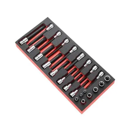 Produktfoto 1 von Facom Steckschlüsselsatz 1/2 in Vierkant Sechskant, Innensechsrund RTX. 8 Torx, JTX. 8, 10 Torx, STX. 12, 14, 16, 18, 20