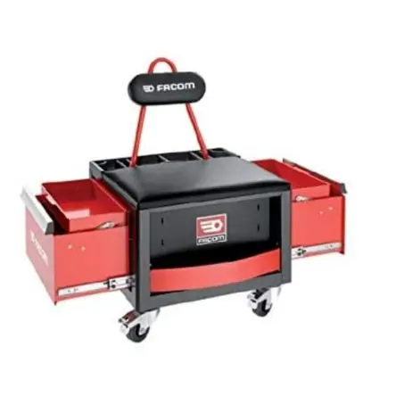 Produktfoto 1 von Facom Aluminium Werkzeugwagen, Typ Werkzeugschrank 2 Schubladen mit Rädern x 540mm x 580 mm
