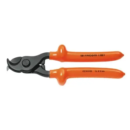 Produktfoto 1 von Facom 412.14AVSE VDE 1000V zugelassen Kabelschneider 230mm / Backen 14mm, Schneidleistung 14 mm