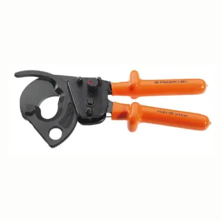 Produktfoto 1 von Facom 414.52AVSE VDE 1000V zugelassen Ratschen-Kabelschneider Höhensicher 280mm / Backen 52mm, Schneidleistung 52 mm