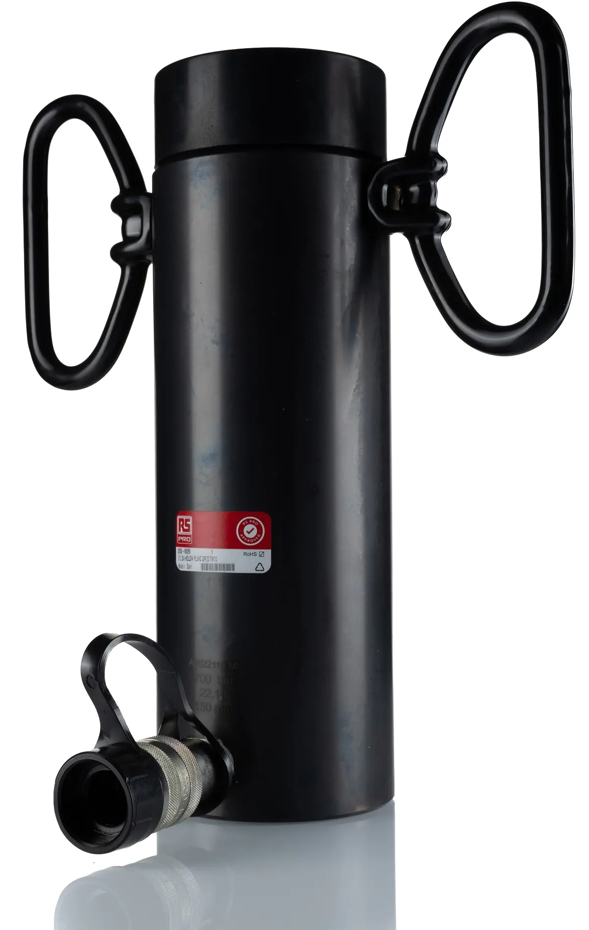 Produktfoto 1 von RS PRO Hohlkolben-Hydraulikzylinder Einfachwirkend, eingef.L. 318 mm 22 t 150 mm
