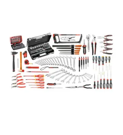 Produktfoto 1 von Facom Mechanisches Werkzeugset Werkzeugsatz, Rahmenklemme 165-teilig