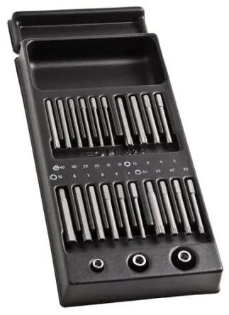 Facom Sechskant, Innensechsrund Schraubbit, Stahl 4 - 10 mm, M5 - M10 mm, T30 - T50 mm, TT10 - TT40 mm, 20-teilig