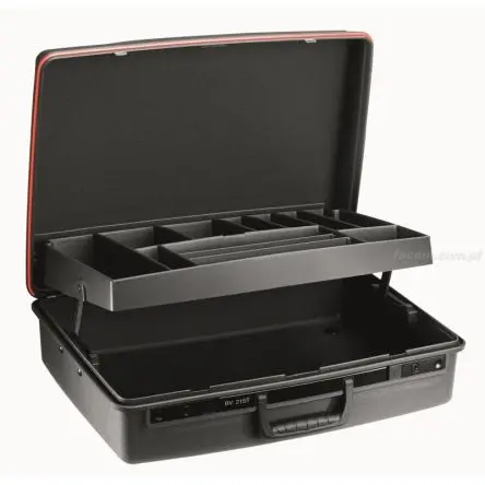Produktfoto 1 von Facom Polypropylen Werkzeugkoffer Schwarz, 2 Schubladen, L. 530 mm B. 390mm H. 180 mm, 4.1 kg