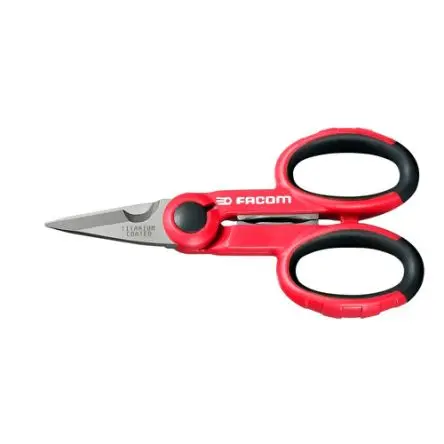 Produktfoto 1 von Facom Schere 143mm Elektriker Bi-Material-Griff