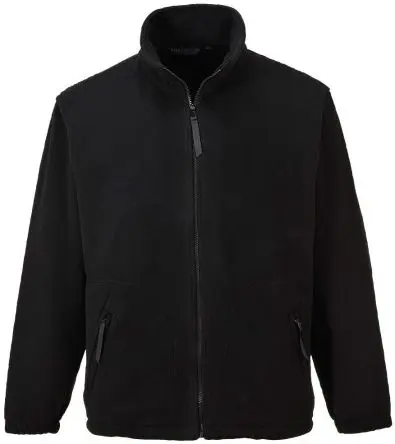 Produktfoto 1 von Portwest F400 Argyll Heavy Fleece Unisex Fleece-Jacke Schwarz, Größe S