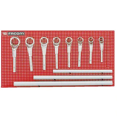 Produktfoto 1 von Facom Ringschlüsselsatz Ringschlüsselsatz, 8-teilig 55, 50 mm, 46 mm, 36 mm, 41 mm, 24 mm, 30 mm, 32 mm