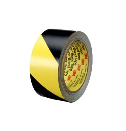 Produktfoto 1 von 3M Vinyl Trassierband Schwarz, Gelb, Weiß Typ Sicherheitsstreifenbänder, Stärke 0.14 mm Bedruckt, 51mm x 33 m