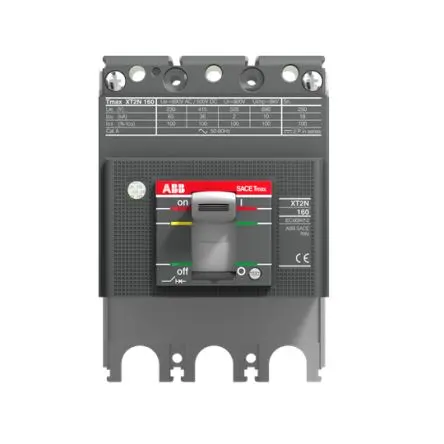 Produktfoto 1 von ABB XT2L 1SDA06, Kompaktschutzschalter 3-polig, 160A Feststehend / Abschaltvermögen 150 kA 690V ac 500 V dc