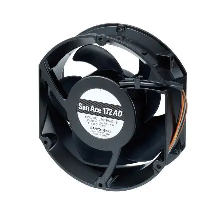 Produktfoto 1 von Sanyo Denki San Ace Axiallüfter, Kugel, 100V ac, 240 V ac / 17 W 300 mA, 3800 U/min, 6.7 m³/min 172 mm 150mm 51 mm