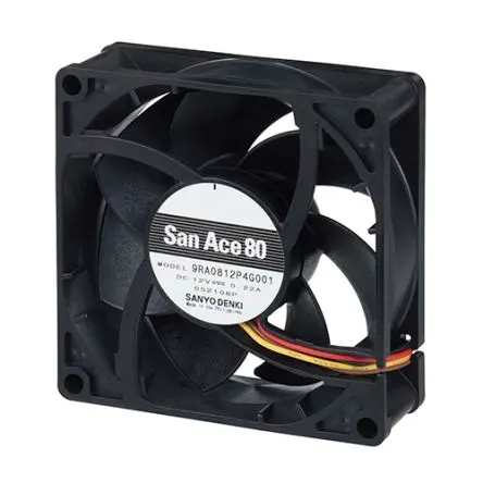 Produktfoto 1 von Sanyo Denki San Ace Axiallüfter, Kugel, 48V dc / 7.2 W 150 mA, 4500 U/min, 3.68 m³/min 120 mm 120mm 25 mm