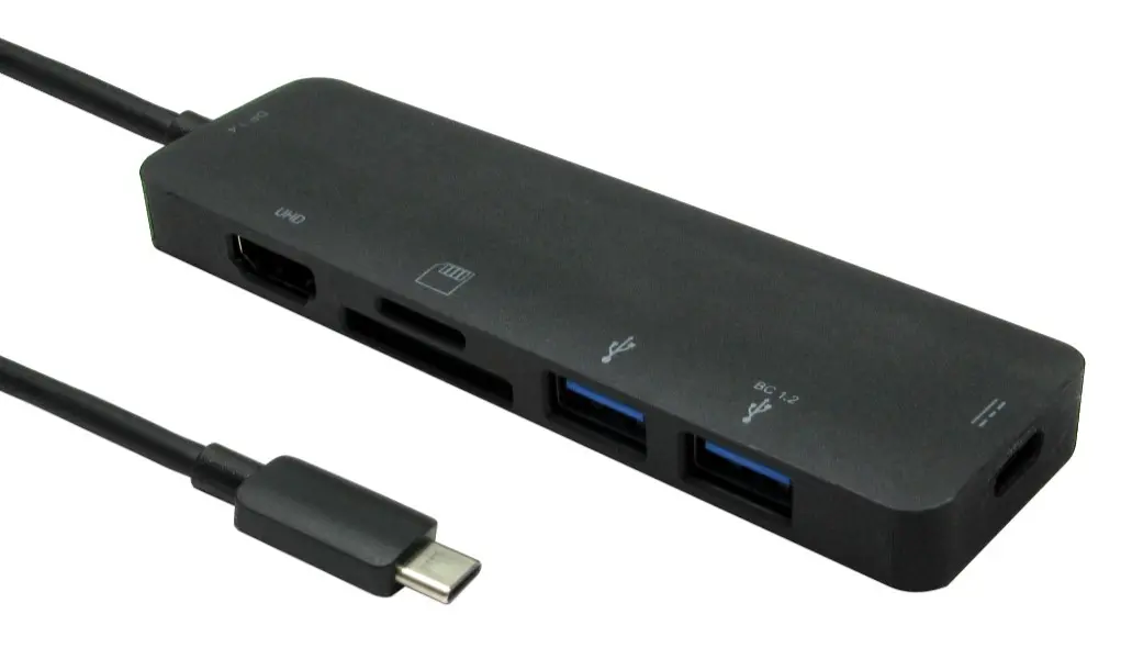 Produktfoto 1 von RS PRO Adapter, USB Typ C 3 Display, - HDMI, 3840 x 2160 pixel