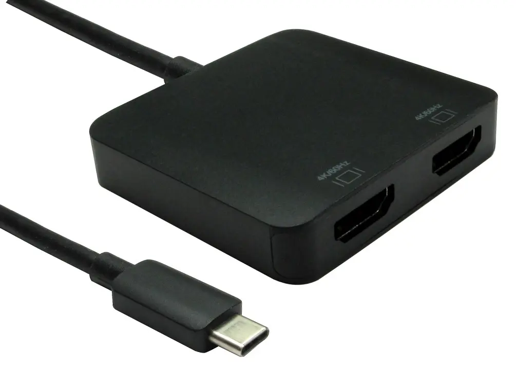 Produktfoto 1 von RS PRO Adapter, USB Typ C 2 Display, - HDMI, 3840 x 2160 pixel