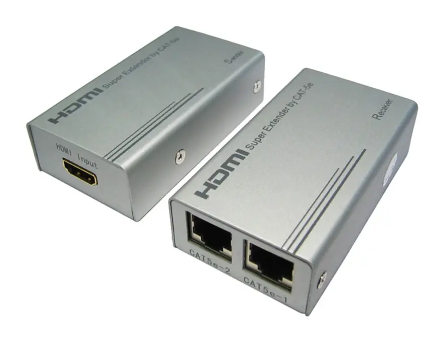 Produktfoto 1 von RS PRO HDMI-Extender HDMI HDMI-Extender Catx, 1080 pixel Max., 1 Videoanschlüsse, 70 m Erweiterungsdistanz