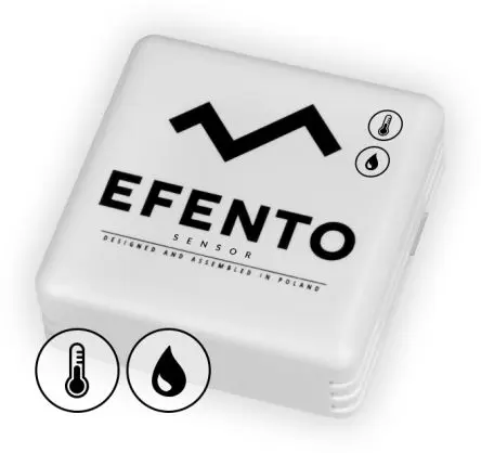 Efento 5906660327042 Temperatur und Luftfeuchtigkeit Luftfeuchtigkeit, Temperatur Datenprotokolliergerät, Bluetooth, -35