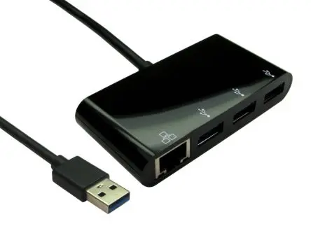 Produktfoto 1 von RS PRO USB-Netzwerkadapter USB 3.0 Schwarz