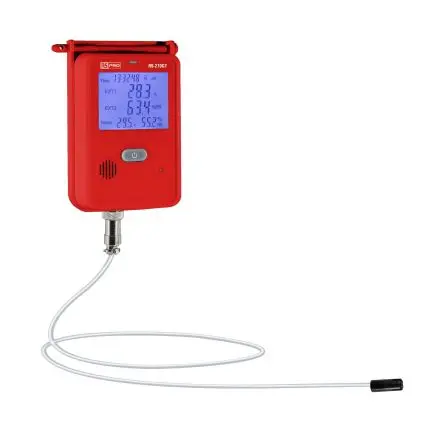 Produktfoto 1 von RS PRO Digitales Thermometer, DT-270GT, Aufzeichnung bis 75 °C ±0.5°C max, Messelement Typ Externe Sonde: Temperatur-