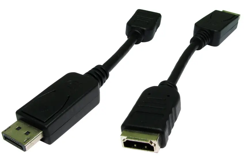 Produktfoto 1 von RS PRO, Stecker RS PRO DisplayPort-Kabel A DisplayPort B HDMI - Buchse, 150 mm Polyvinylchlorid
