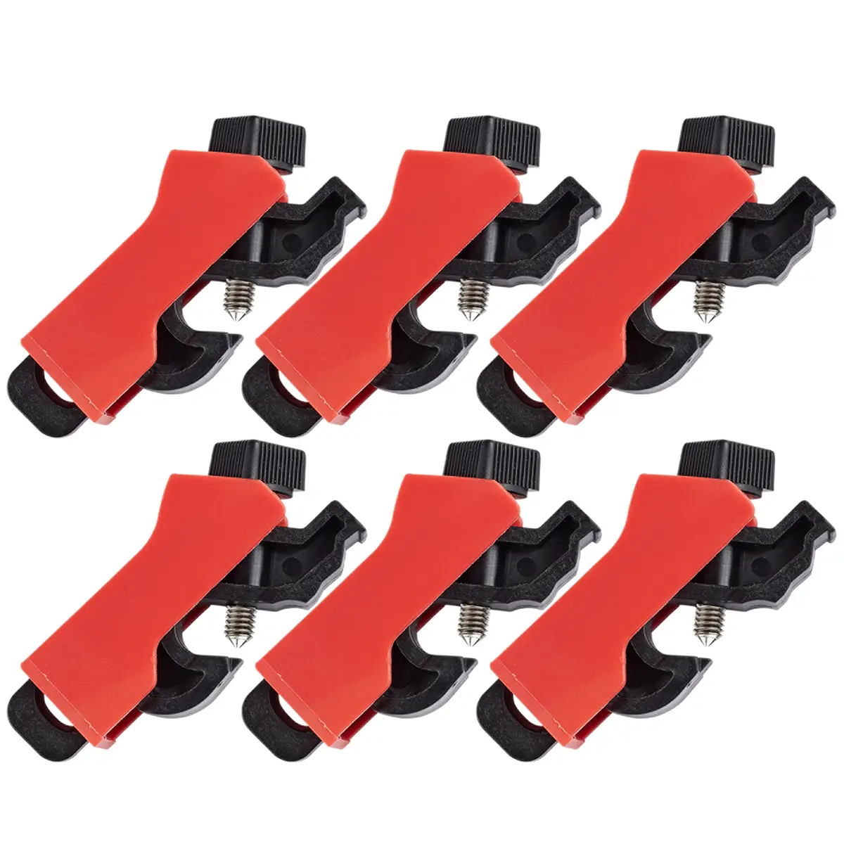 Produktfoto 1 von Brady Glasfaserverstärktes Nylon Aussperrung Typ Leitungsschutzschalter-Verriegelungen, 1-fach Verriegelung 7.14 mm, Rot