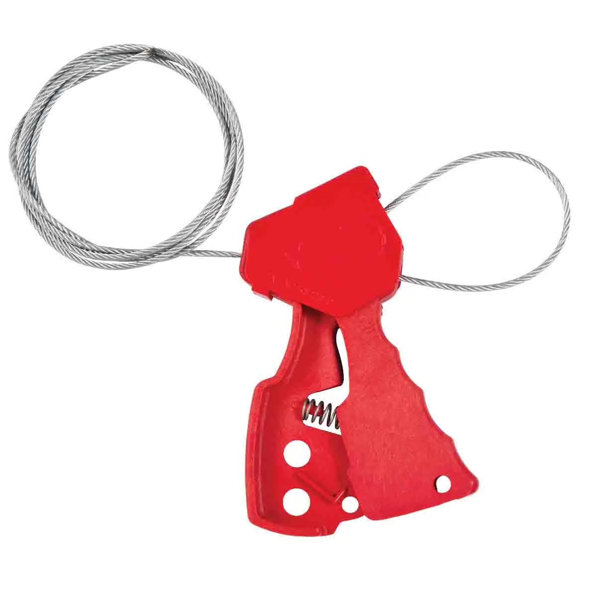 Produktfoto 1 von Brady Nylon glasfaserverstärkt Aussperrung Typ Kabelverriegelungsvorrichtung, 1-fach Verriegelung 7.87 mm, Rot