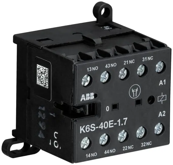 Produktfoto 1 von ABB K6S-40E Hilfsschütz 24 V dc-Spule, 4-polig, 690V / 4 A 690 V 1.7 W 4 Schließer 4-Hilfskontakte