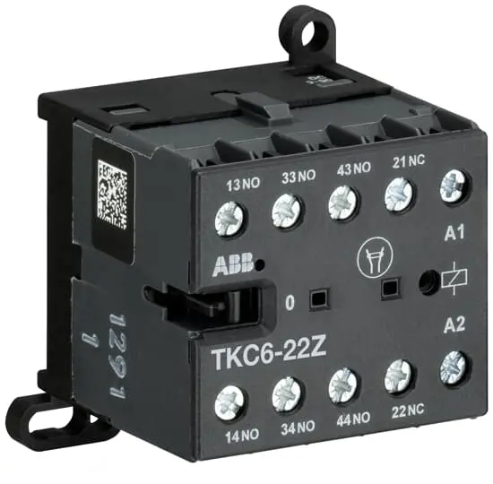 Produktfoto 1 von ABB TKC6-22Z Hilfsschütz 32 V dc-Spule, 4-polig, 690V / 4 A 690 V 5 W 3 Schließer, 1 Öffner 4-Hilfskontakte