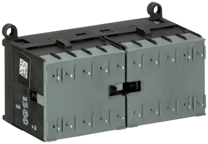 Produktfoto 1 von ABB VB Schütz 240 V ac-Spule, 3-polig / 12 A 220 V 4 kW 3 Schließer Umkehrend 1-Hilfskontakte