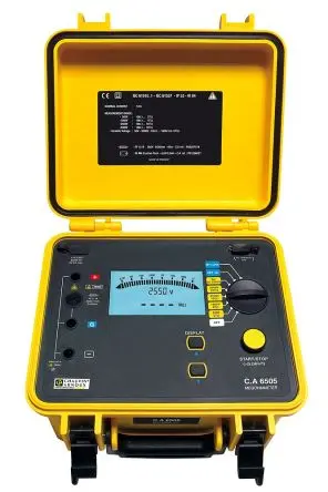 Produktfoto 1 von Chauvin Arnoux CA 6505 Isolationsprüfer 40 V, 5100 V Isolationsprüfer 10 TΩ CAT III