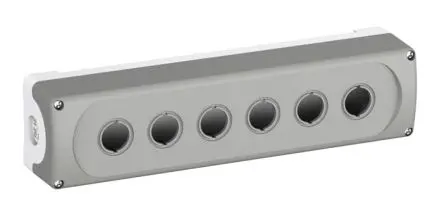 Produktfoto 1 von ABB MEP6 Steuerstation-Gehäuse, 6 x Ø 22.5 mm, Grau, Kunststoff
