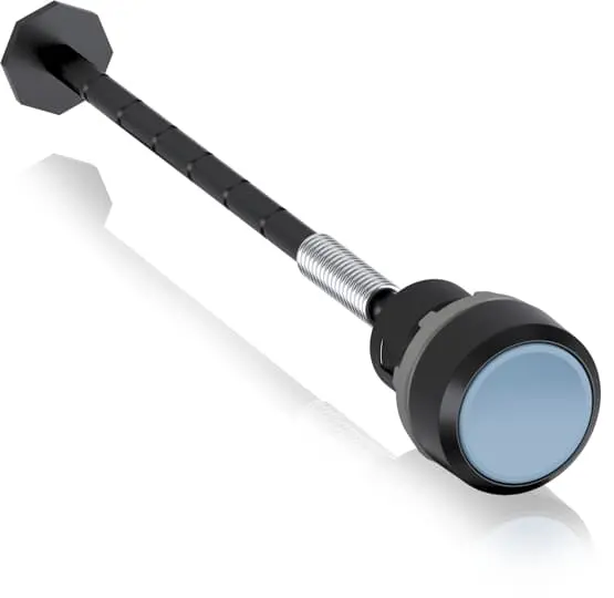 Produktfoto 1 von ABB KPR3 Drucktastenkopf Ø 22.5 mm, Blau Tastend Rund Kunststoff