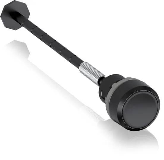 Produktfoto 1 von ABB KPR3 Drucktastenkopf Ø 22.5 mm, Schwarz Tastend Rund Rund
