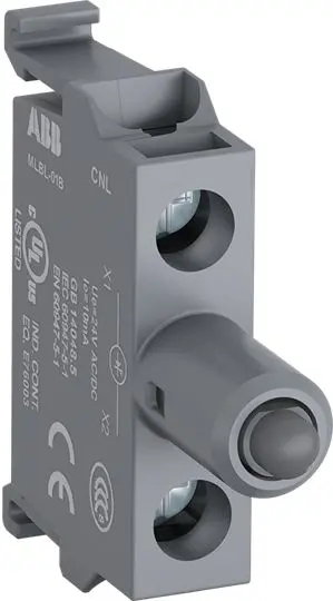 Produktfoto 1 von ABB MLBL Kontaktblock mit Fassung Anzeigenblock LED Rot beleuchtet 220V dc Schraubanschluss