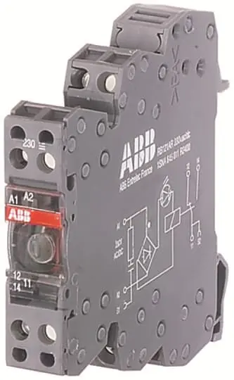 Produktfoto 1 von ABB R600 Interface Relais, 48V ac/dc / 60V ac/dc 48 → 60V ac/dc, 1-poliger Wechsler DIN-Schienen