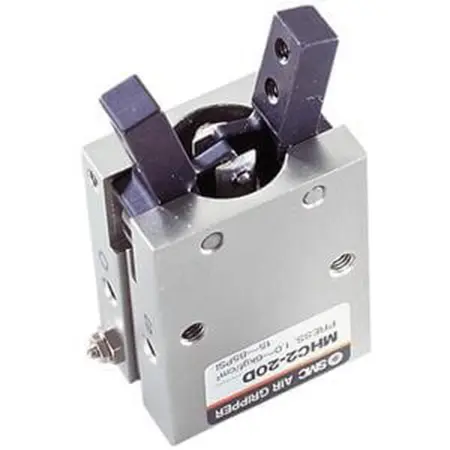 Produktfoto 1 von SMC MHC2 Pneumatikgreifer, Doppeltwirkend-Ausführung, 2 Greifarme, Winkel, 6 bar max. M5 x 0.8