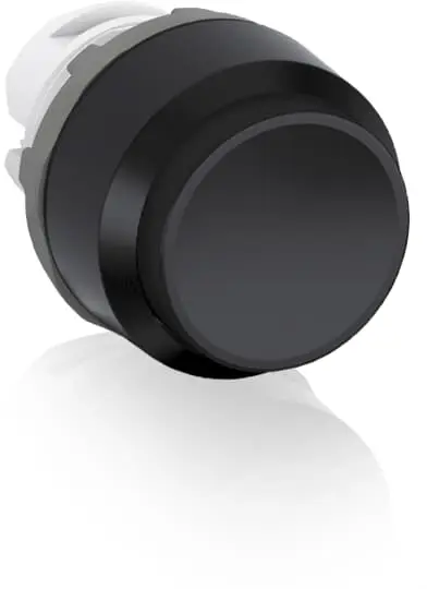 Produktfoto 1 von ABB MP3 Drucktastenkopf Ø 22.5 mm, Schwarz Tastend Rund Rund Kunststoff, IP66
