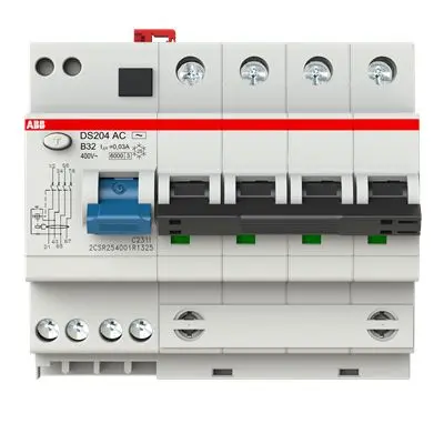 Produktfoto 1 von ABB DS200 FI/LS-Schalter (RCBO) 32 A, 4-polig Typ B, Empfindlichkeit 30 mA