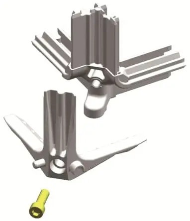 ABB Eckprofil Metall, für Schränke Triline Triline-R 16 mm 16 mm 40mm