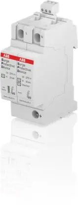 Produktfoto 1 von ABB, Industrie-Überspannungsableiter, 2-phasig, 1.5 kV 100 kA DIN-Hutschiene SPD OVR Class II 2CTB