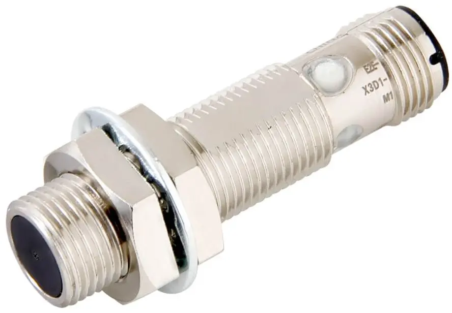 Produktfoto 1 von Omron E2E M12 Näherungssensor Induktiv, Gewinderohr 4 mm PNP 10 → 30 VDC / 200 mA NC, IP67, IP69K