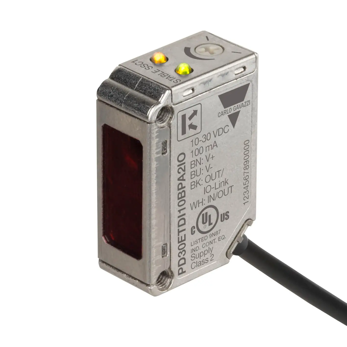 Produktfoto 1 von RS PRO Kubisch Optischer Sensor, Polarisierte Retroreflexion, Bereich 1 m, NPN/PNP Ausgang, Anschlusskabel