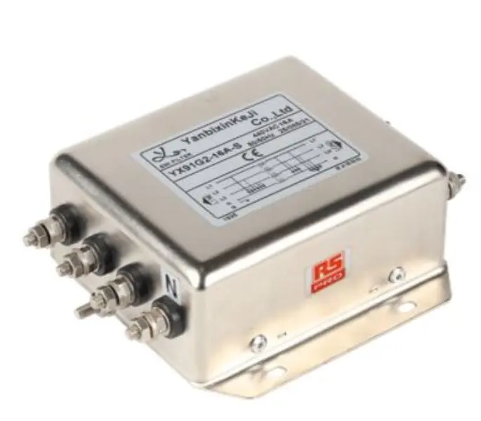 RS PRO EMV-Filter, 520V, 16 A, Fahrgestell, Schraubbefestigung, 3-phasig 7.1 mA / 50/60 Hz 1 Zustände
