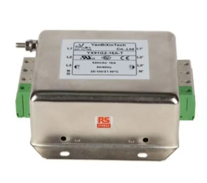 RS PRO Netzfilter, 520V, 16 A, Fahrgestell, Anschlussklemmenblock, 3-phasig 7.1 mA / 50/60 Hz 1 Zustände