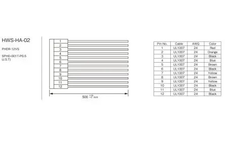Produktfoto 1 von TDK-Lambda HWS Kabelbaum für HWS300, HWS600, HWS1000, HWS1500, HWS1800T