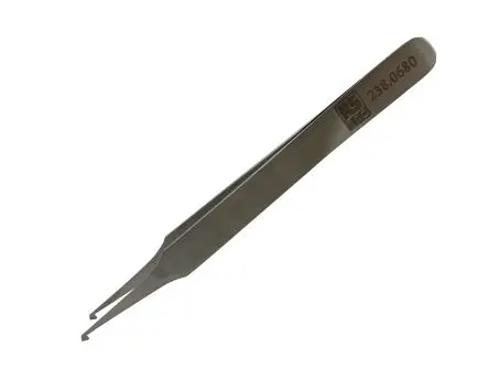 Produktfoto 1 von RS PRO Austenitstahl Pinzette, 120mm, Spitze Abgewinkelt Antimagnetisch 1-teilig