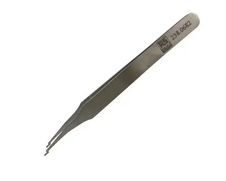 Produktfoto 1 von RS PRO Austenitstahl Pinzette, 120mm, Spitze Abgewinkelt Antimagnetisch 1-teilig